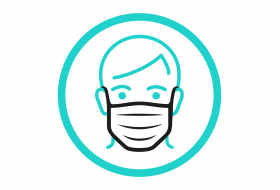 pictogramme d'une personne portant un masque